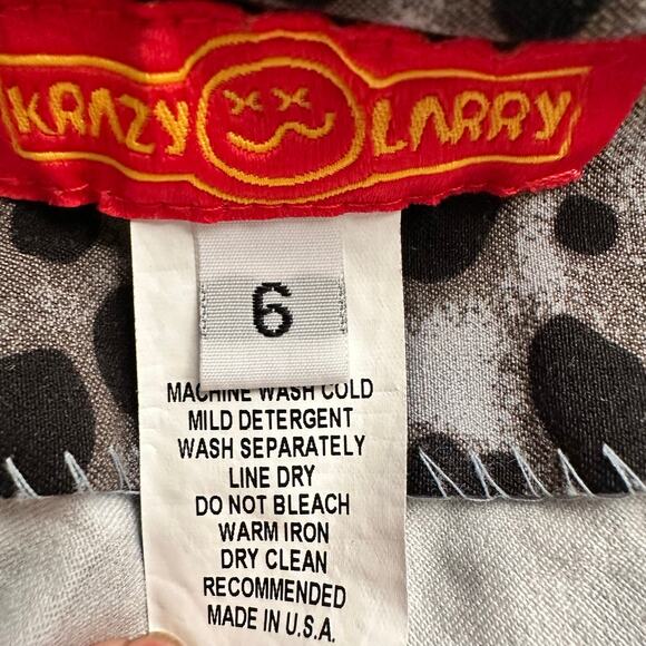 Krazy Larry Womens size 6 Leopard Animal Print Pull On Elastic Waist Pants - Picture 7 of 7